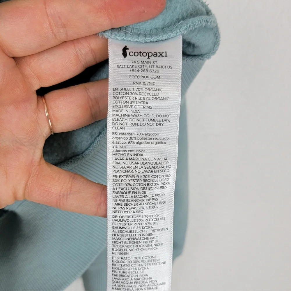 Cotopaxi Llama Pullover Hoodie Light Blue Large - Picture 5 of 9